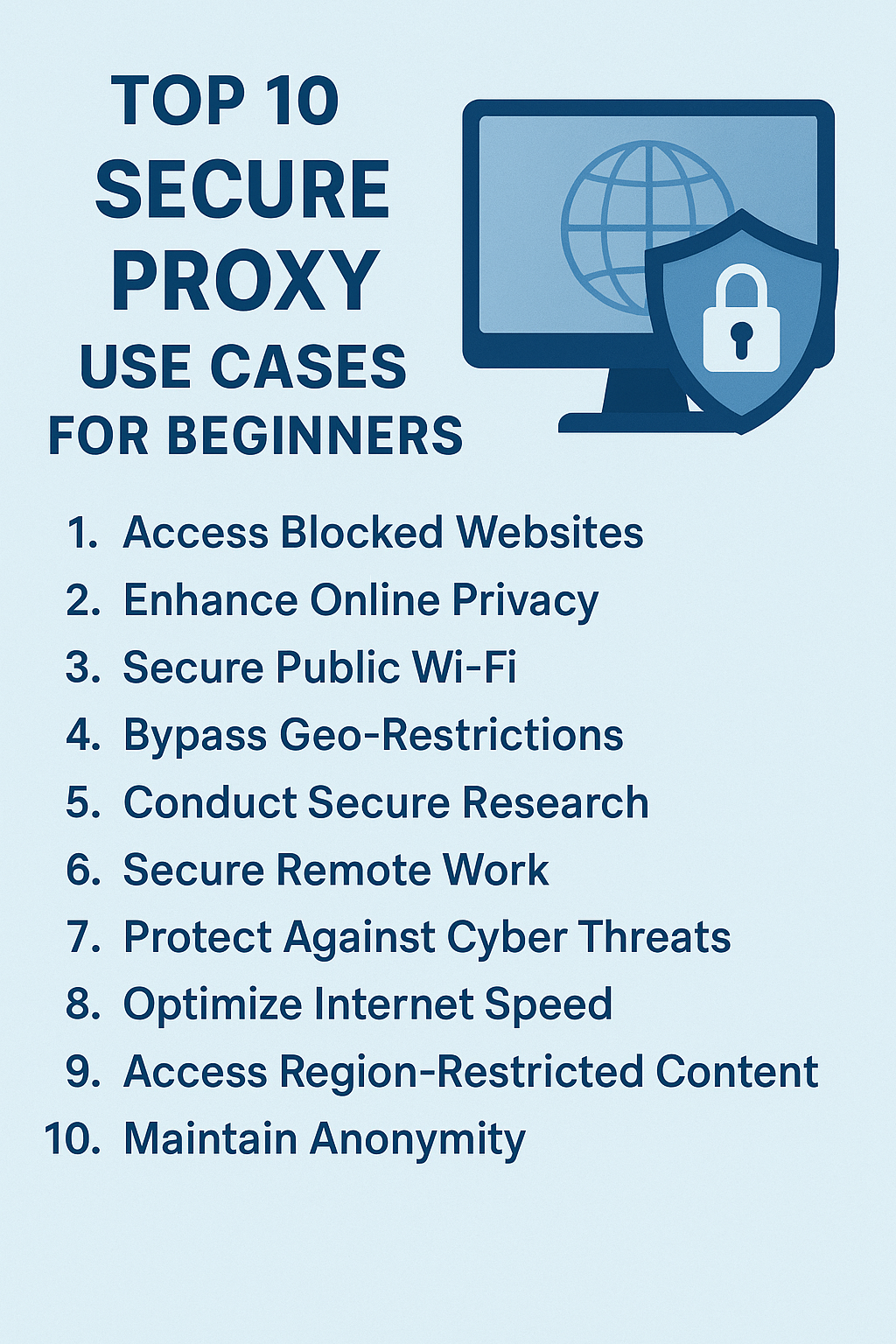 Illustration of a person browsing securely with proxies
